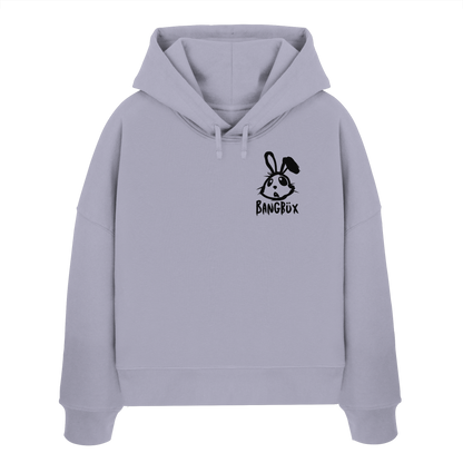 BANGBÜX Streetwear "bunny black" - Womens Organic Boxcut Hoodie by BANGBÜX