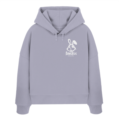 Womens Organic Boxcut Hoodie "bunny white" (print)