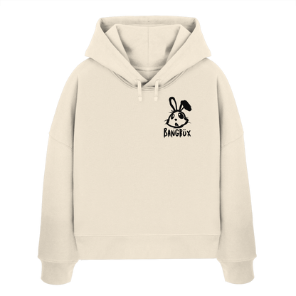 BANGBÜX Streetwear "bunny black" - Womens Organic Boxcut Hoodie by BANGBÜX
