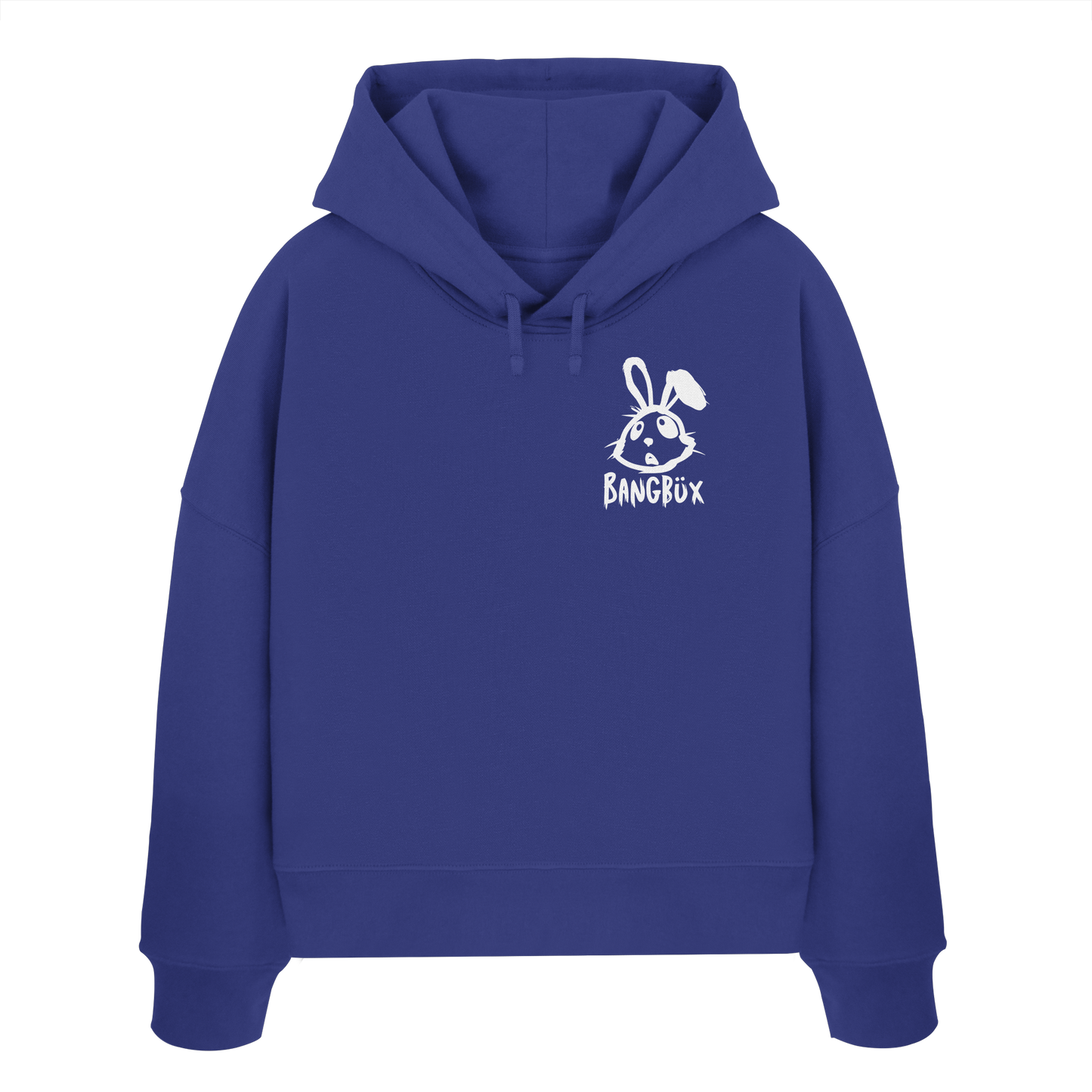 BANGBÜX Streetwear "bunny white" - Womens Organic Boxcut Hoodie by BANGBÜX