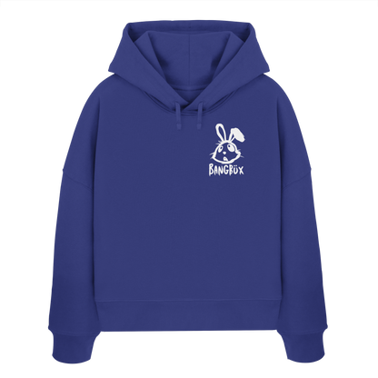 BANGBÜX Streetwear "bunny white" - Womens Organic Boxcut Hoodie by BANGBÜX
