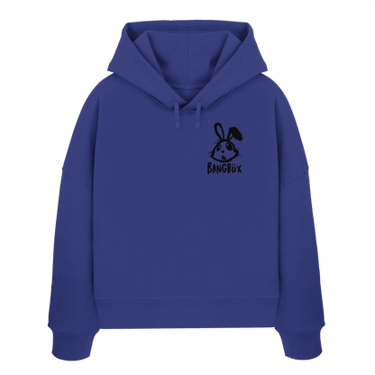BANGBÜX Streetwear "bunny black" - Womens Organic Boxcut Hoodie by BANGBÜX