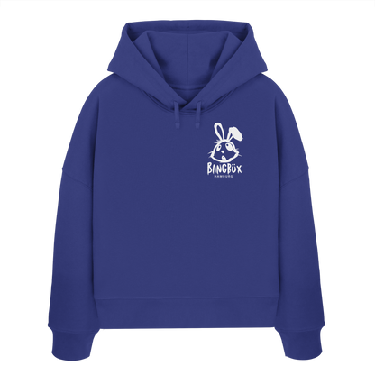 Womens Organic Boxcut Hoodie "bunny white" (print)